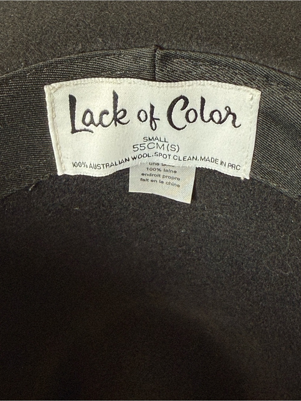 Lack of Color Prism Hat 55 cm black size small boho festival FLAWS NOTED - Picture 12 of 16